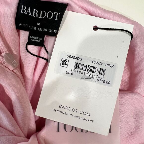 Bardot Albie One Shoulder Lace Maxi Dress Pink Bodycon Long Formal Evening 8 NWT - Picture 15 of 16